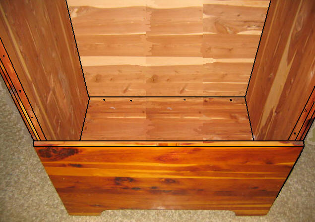 Step 8, Assemble the Armoire - Select the two, Side Panels, the Front 
